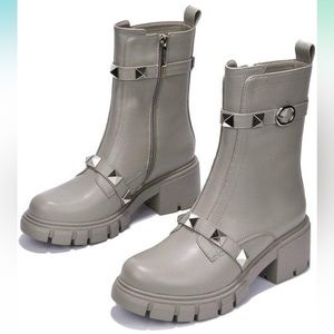 Cape Robbin Gray Combat Boots